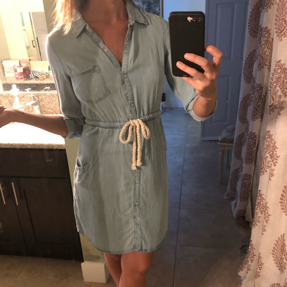 Lovestitch denim button up dress